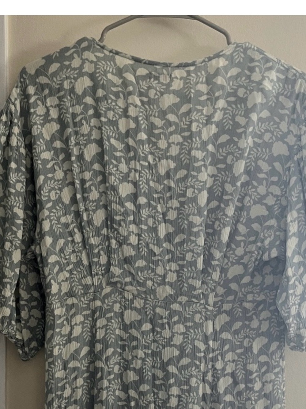 Faherty Grey/Cream Floral Long Sleeve Maxi Dress - Picture 5 of 8